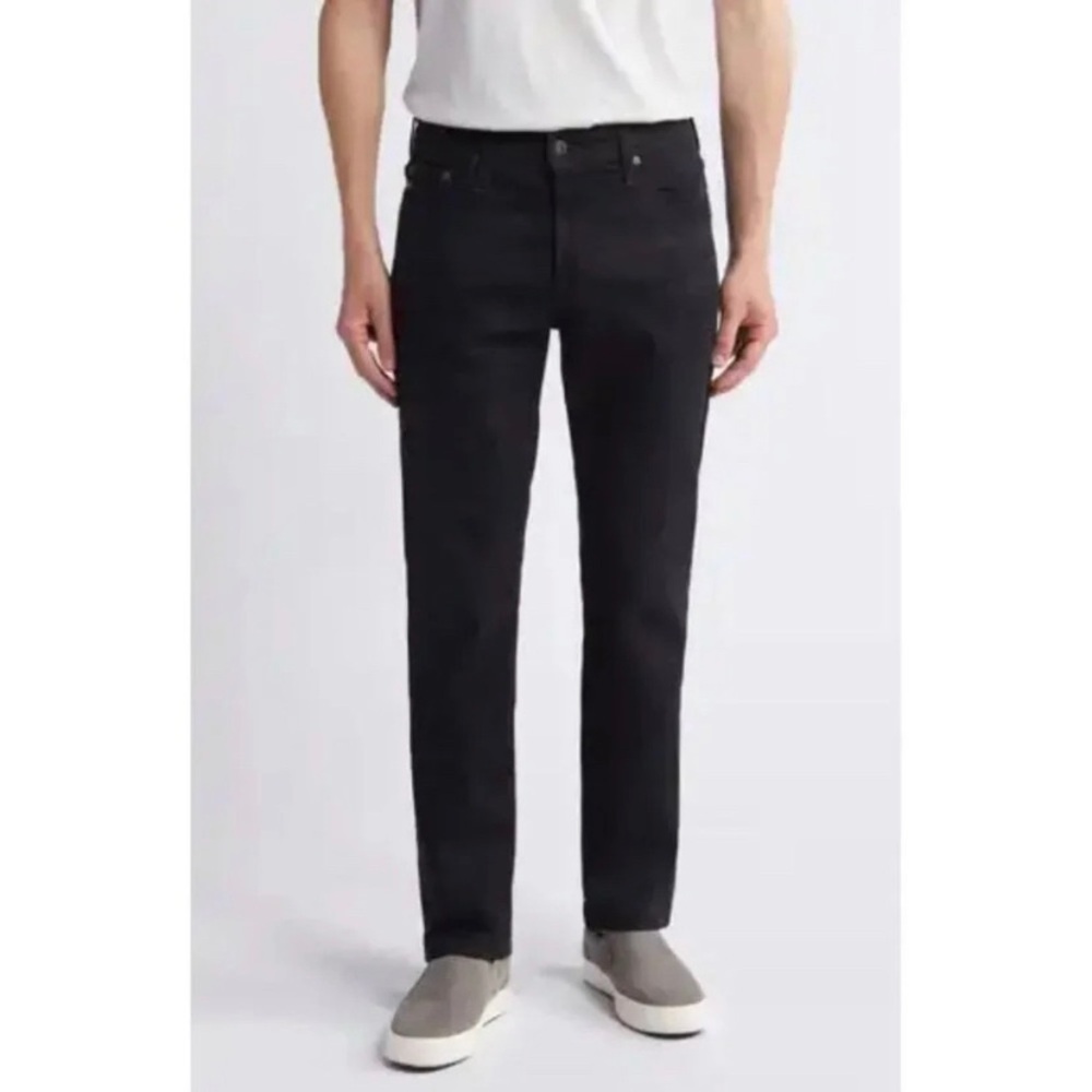 AG The Everett Slim Straight Leg Stretch black Pants size 40x29.5